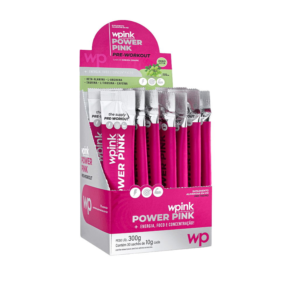 power pink de uva verde - pré-treino - 300g - wp - foto 6